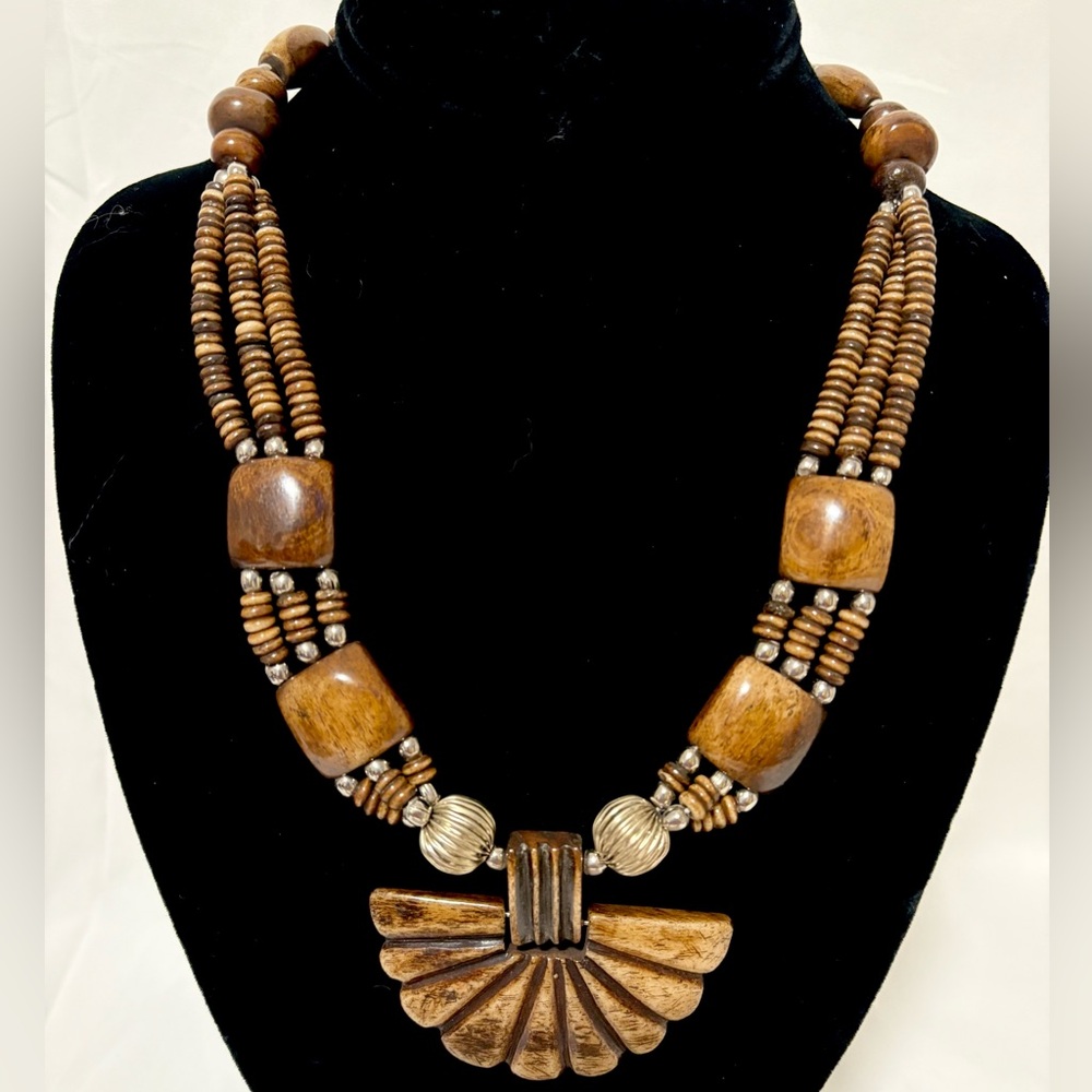 Hand carved Bone Bead Necklace